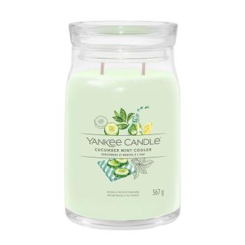 Yankee Candle Signature 567g - Cucumber Mint Cooler - Duftkerze großes Glas